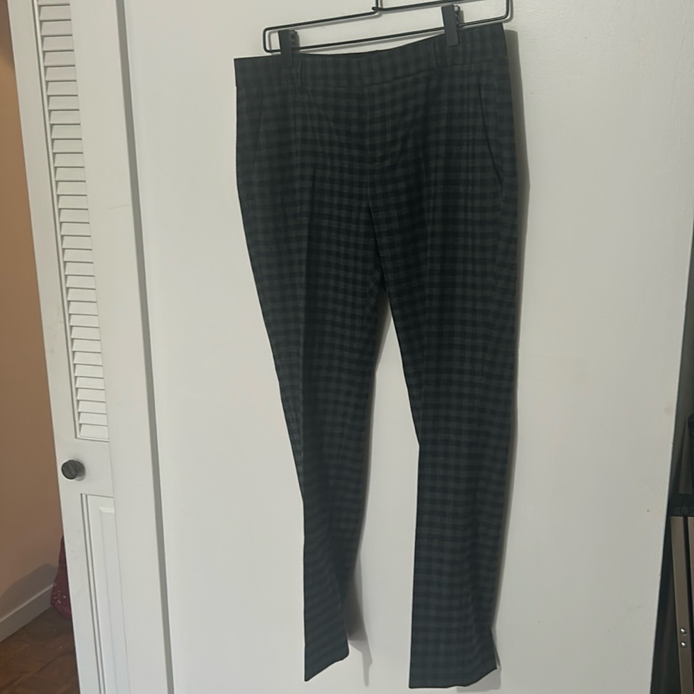 Blue Gray plaid boot cut